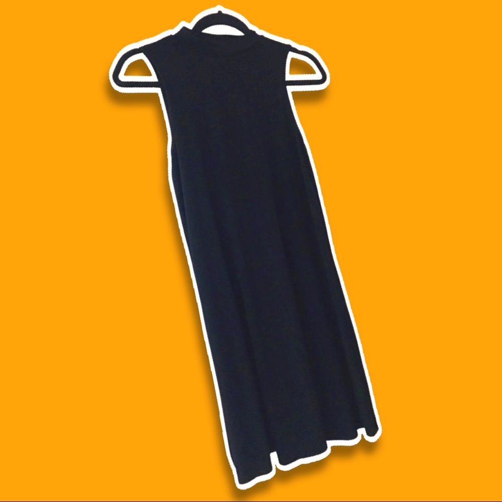 Topshop Black Cotton HighNeck Everyday Dress